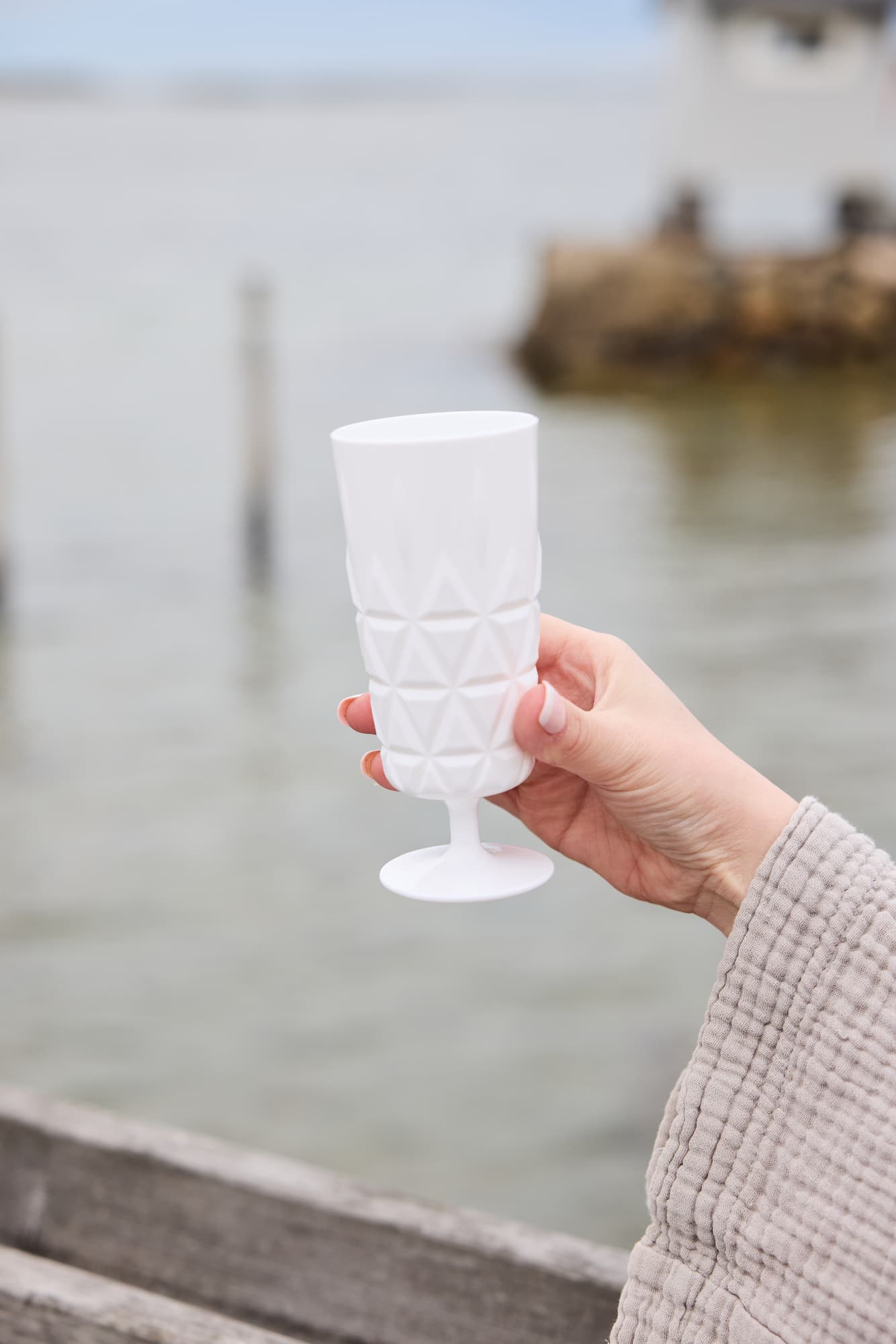 Piknik Juni Glass, Høy, 4-pk.